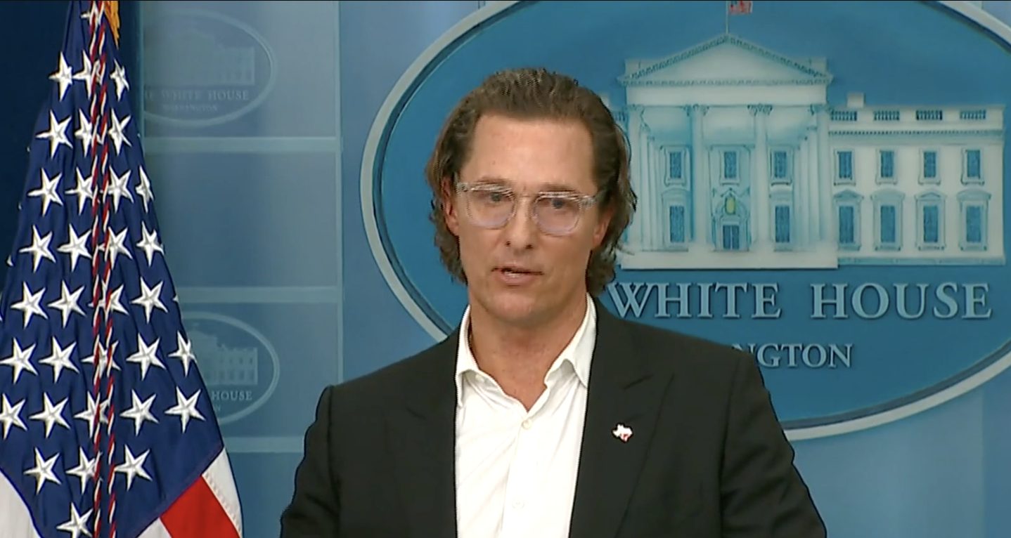 Matthew McConaughey White House Press Room